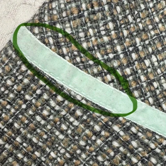 NEW Gap A-Line Skirt Womens 8 Wool Blend Tweed Velvet Trim Flounce Hem Lined Y2K - Picture 6 of 10